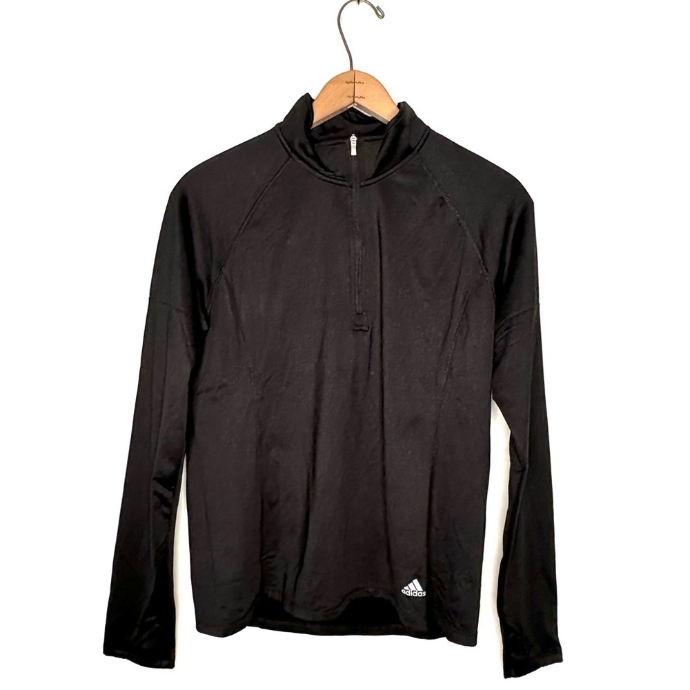 Adidas | Black Quarter Zip Golf Pullover Size Medium